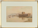CARRICKFERGUS CASTLE by Joseph William Carey RUA at Ross's Online Art Auctions