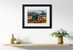 THE BLUE TRACTOR by Donal McNaughton at Ross's Online Art Auctions