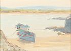 AT THE JETTY BALLYCASTLE, COUNTY ANTRIM by Richard Faulkner HRUA RHA at Ross's Online Art Auctions