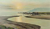 MORNING AT WATERFOOT BEACH, COUNTY ANTRIM by Charles McAuley at Ross's Online Art Auctions