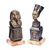 TWO EGYPTIAN BRONZE BUSTS at Ross's Online Art Auctions