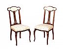PAIR OF EDWARDIAN MAHOGANY SIDE CHAIRS at Ross's Online Art Auctions