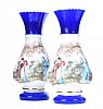 PAIR OF VICTORIAN GLASS VASES at Ross's Online Art Auctions