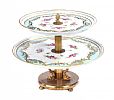 FRENCH PORCELAIN TWO TIER CAKE STAND at Ross's Online Art Auctions