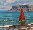 THE RED SAIL by Donald McNaughton at Ross's Online Art Auctions