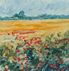 POPPIES BY A CORNFIELD by Robert Bottom RUA at Ross's Online Art Auctions