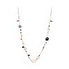 18CT GOLD MULTI GEMSTONE NECKLACE at Ross's Online Art Auctions