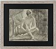 SEATED NUDE IN THE STUDIO by May Guinness RHA at Ross's Online Art Auctions