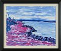 CAHORE BEACH, WEXFORD IN PURPLE & BLUE by Sean Patrick at Ross's Online Art Auctions