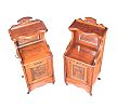 TWO LATE VICTORIAN MAHOGANY FALL FRONT COAL CABINETS at Ross's Online Art Auctions