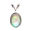 18CT WHITE GOLD OPAL PENDANT at Ross's Online Art Auctions