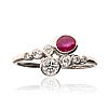 PLATINUM RUBY & DIAMOND RING at Ross's Online Art Auctions