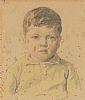 PORTRAIT OF HENRY GEORGE DUNLOP, AGE 3 YEARS OLD by William Conor RHA RUA at Ross's Online Art Auctions