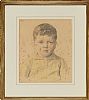 PORTRAIT OF HENRY GEORGE DUNLOP, AGE 3 YEARS OLD by William Conor RHA RUA at Ross's Online Art Auctions