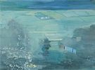 COTTAGES, COUNTY DOWN LANDSCAPE by Tom Carr HRHA HRUA at Ross's Online Art Auctions