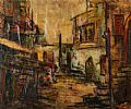 SPANISH STREET by George Campbell RHA RUA at Ross's Online Art Auctions