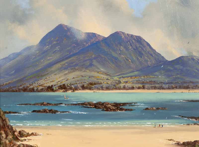 CROAGHPATRICK FROM LOUISBURGH by David Overend at Ross's Online Art Auctions