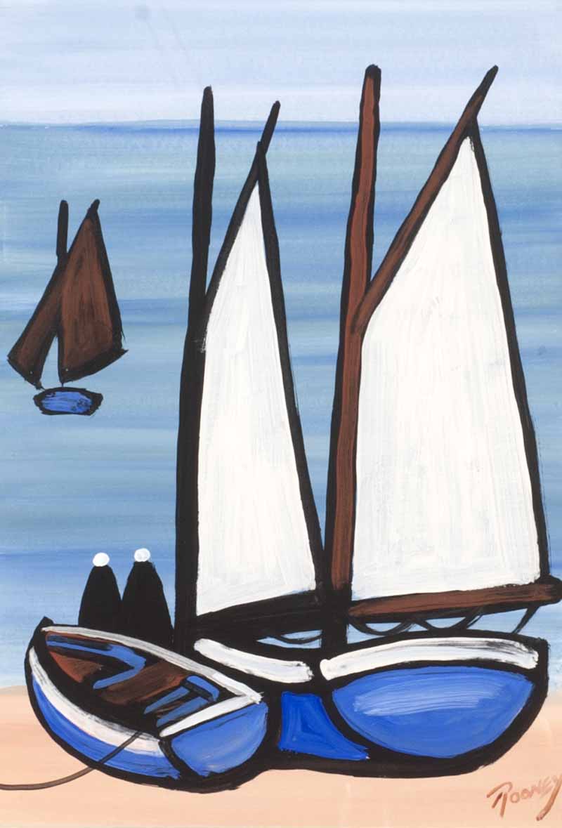 BEACHED BOATS by J.P. Rooney at Ross's Online Art Auctions