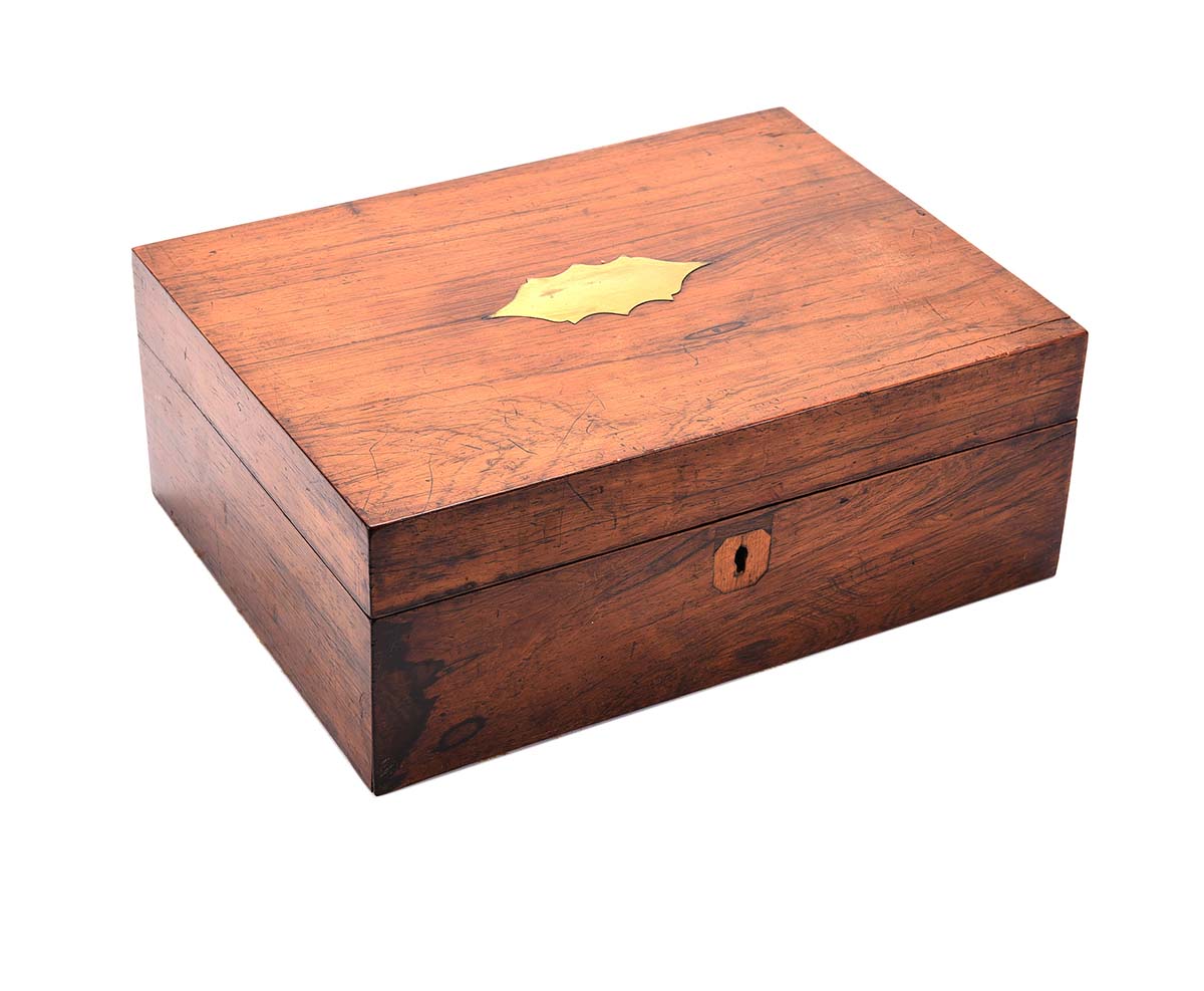 GEORGIAN ROSEWOOD JEWELLERY BOX at Ross's Online Art Auctions