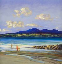 BATHING, DONEGAL by William Cunningham at Ross's Online Art Auctions