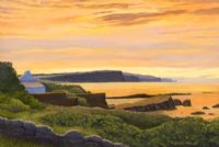 SUNSET OVER BALLYCASTLE by Michael Simms at Ross's Online Art Auctions