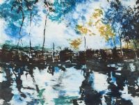 BLUE LANDSCAPE by James Allen RUA at Ross's Online Art Auctions