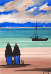 WAITING BY THE SHORE by J.P. Rooney at Ross's Online Art Auctions