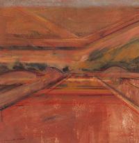 RED LANDSCAPE by Clement McAleer RUA at Ross's Online Art Auctions