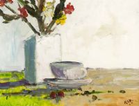 STILL LIFE WITH TEACUP by Rachel Grainger Hunt at Ross's Online Art Auctions
