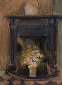 THE VESTRY FIREPLACE by Jean Duncan RUA at Ross's Online Art Auctions