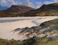 BEACH SCENE, DONEGAL by Hugh McIlfatrick at Ross's Online Art Auctions