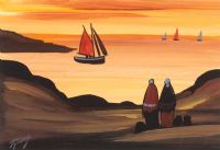 SAILING AT SUNSET by J.P. Rooney at Ross's Online Art Auctions
