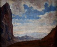MOUNTAIN LANDSCAPE by T.  Winton at Ross's Online Art Auctions