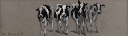 FOUR COWS by Con Campbell at Ross's Online Art Auctions