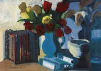 STILL LIFE, VASE OF FLOWERS by Brian Ballard RUA at Ross's Online Art Auctions