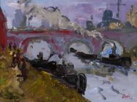 BARGES ON THE SEINE by Rachel Grainger Hunt at Ross's Online Art Auctions