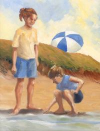 AT THE BEACH by J. McDonald at Ross's Online Art Auctions