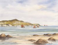 HOOKERS AT HORN HEAD by David  Peters at Ross's Online Art Auctions