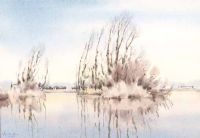 LAKE REFLECTIONS by Wilfred Haughton RUA at Ross's Online Art Auctions