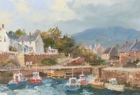 ANNALONG HARBOUR by Colin Gibson at Ross's Online Art Auctions