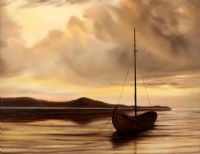 AMBER EVENING by Mark McMeekin at Ross's Online Art Auctions