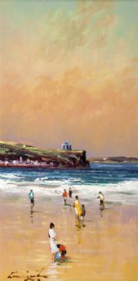 PORTSTEWART STRAND by William Cunningham at Ross's Online Art Auctions