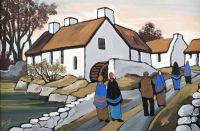 EARLY START AT THE OLD MILL by J.P. Rooney at Ross's Online Art Auctions
