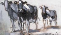 THREE FRIESIANS by Con Campbell at Ross's Online Art Auctions