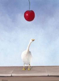 SWAN & CHERRY by Kevin Meehan at Ross's Online Art Auctions