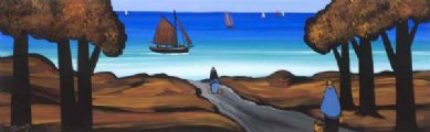 WAITING BY THE SHORE by J.P. Rooney at Ross's Online Art Auctions