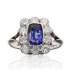 18CT GOLD PURPLE SAPPHIRE & DIAMOND RING at Ross's Online Art Auctions