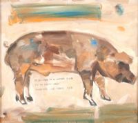 PIGGIN' AROUND by David Johnston at Ross's Online Art Auctions