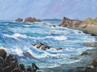 ROUGH SEAS, ROSBEG by Dermot Gray at Ross's Online Art Auctions