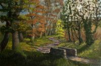 FOREST PATH by Dermot Gray at Ross's Online Art Auctions